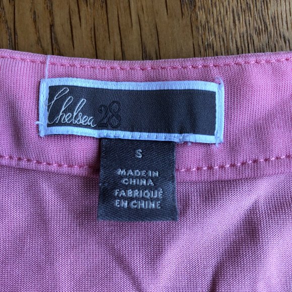 Chelsea28 Pink Ruffle Hem Tunic Top Size Small - Picture 6 of 10